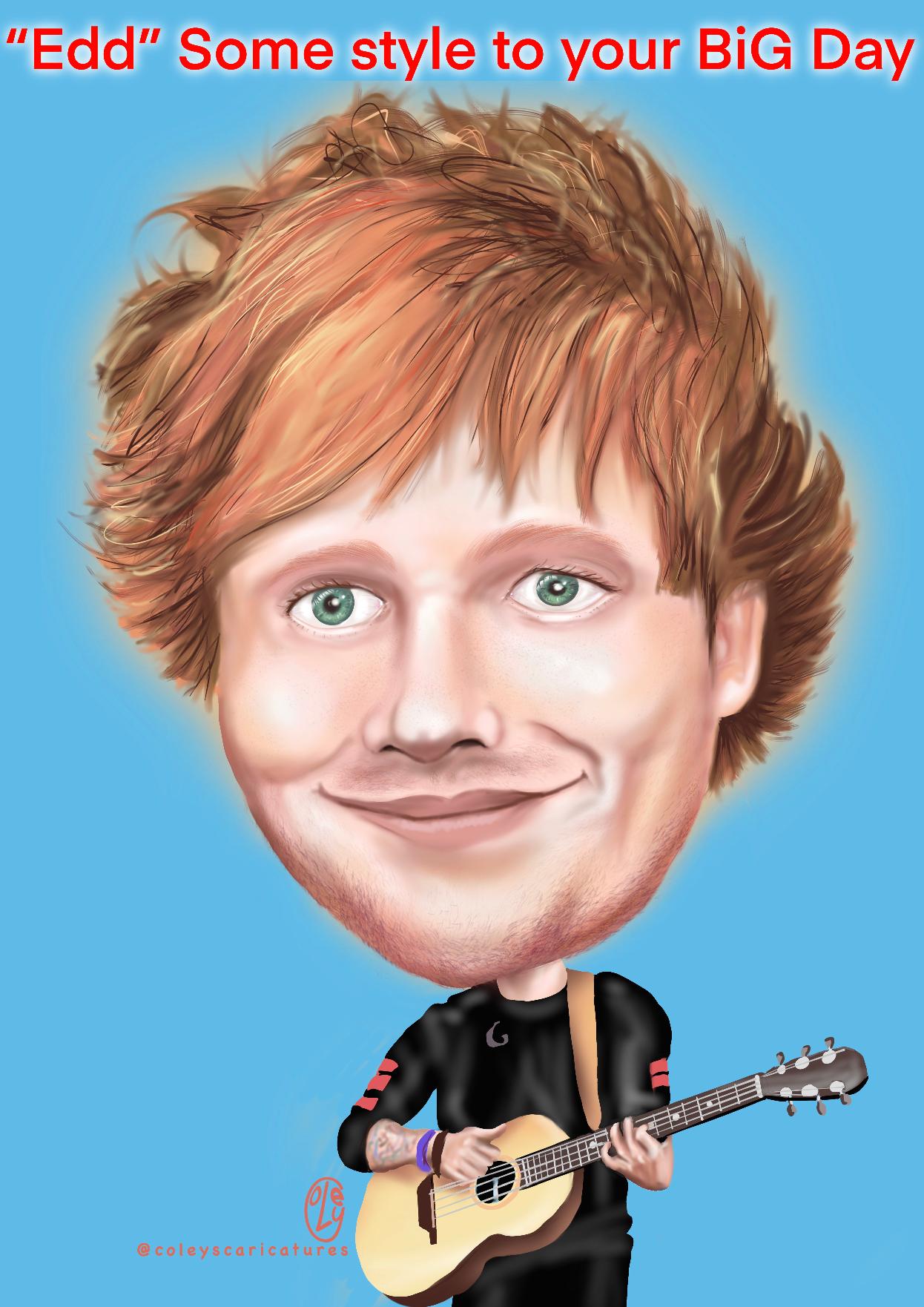 Edd Sheeran caricature entertainment 