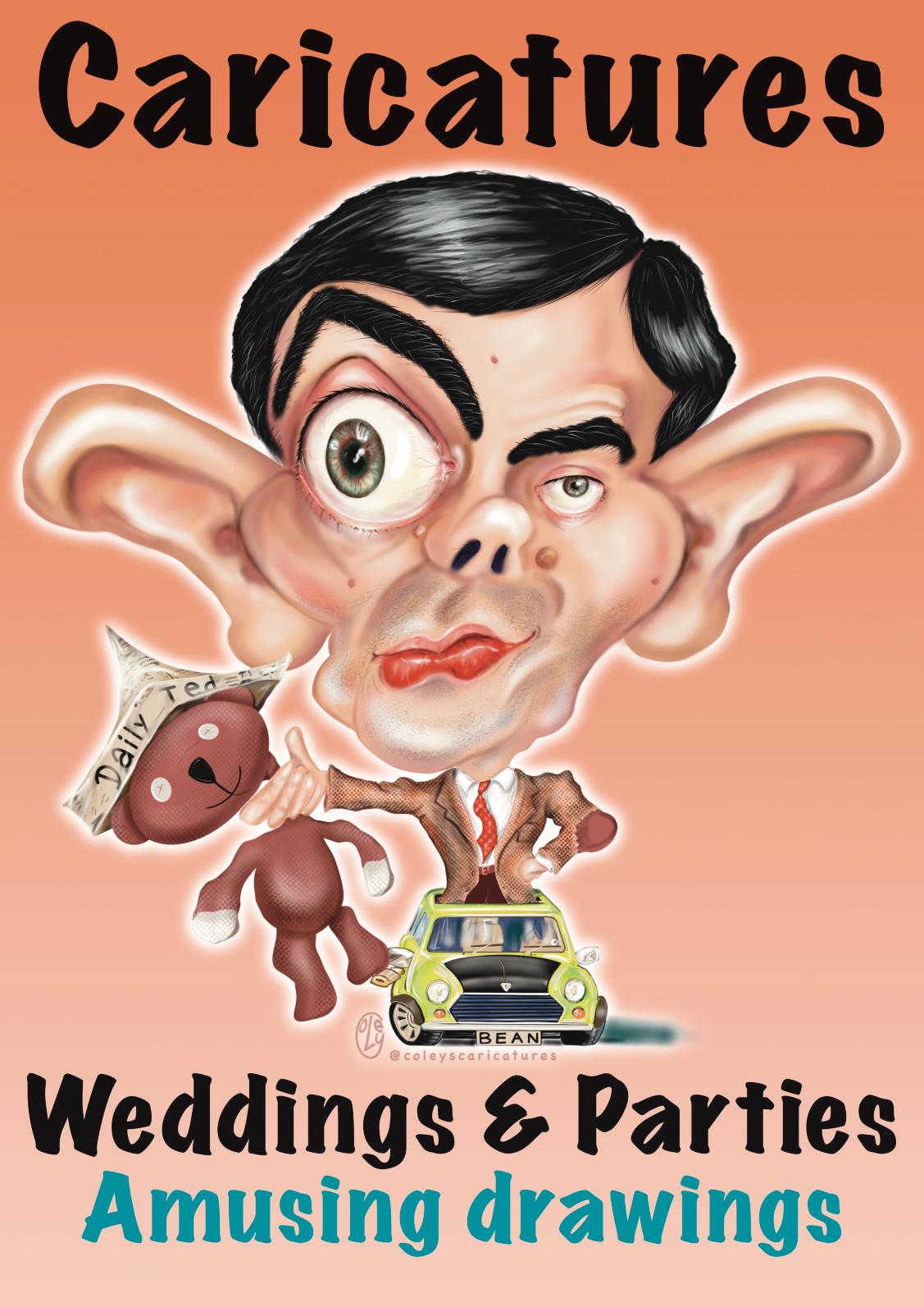 Mr Bean logo for Coley's caricatures 
